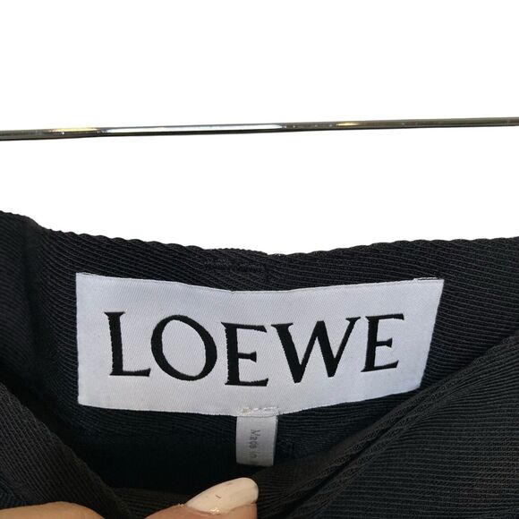 LOEWE Womens XXL High Waisted Tapered Zip Button Hem 100% Wool Trouser Pants NWT - Picture 12 of 14